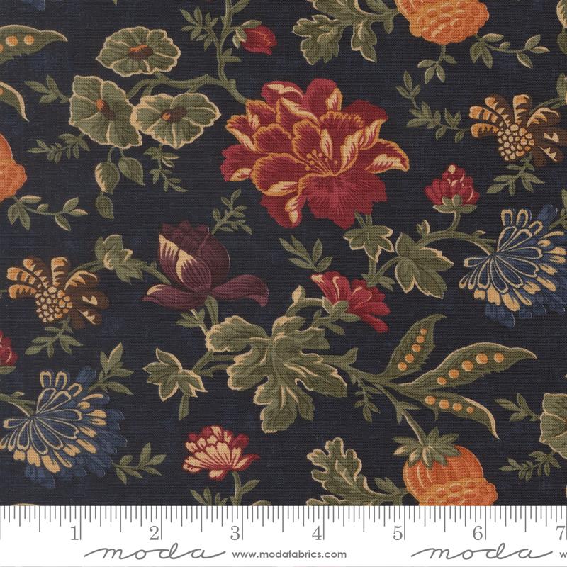 Quail Run Floral Indigo - Quilt Fabric