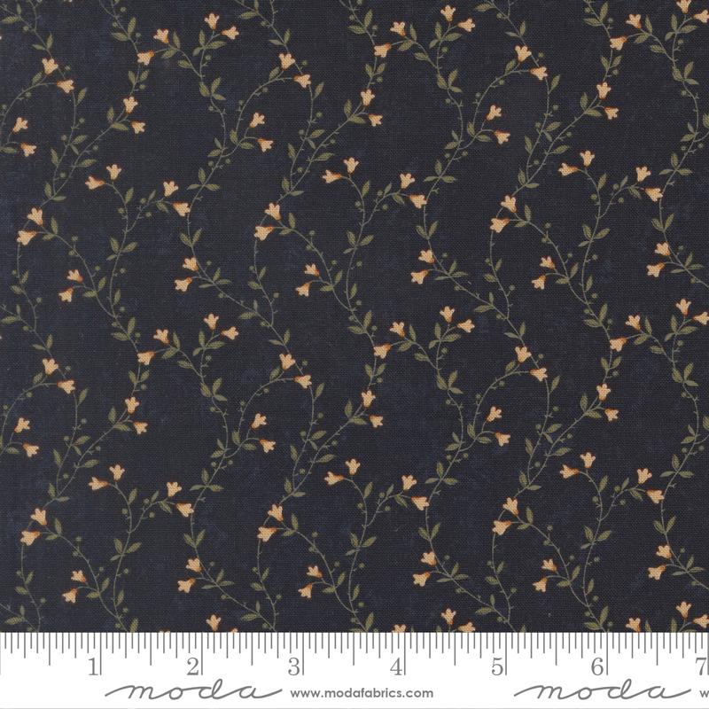 Quail Run Vines Indigo - Quilt Fabric