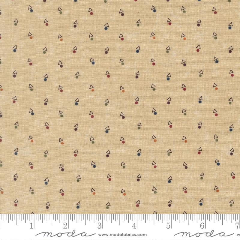 Quail Run Triangle Tan - Quilt Fabric