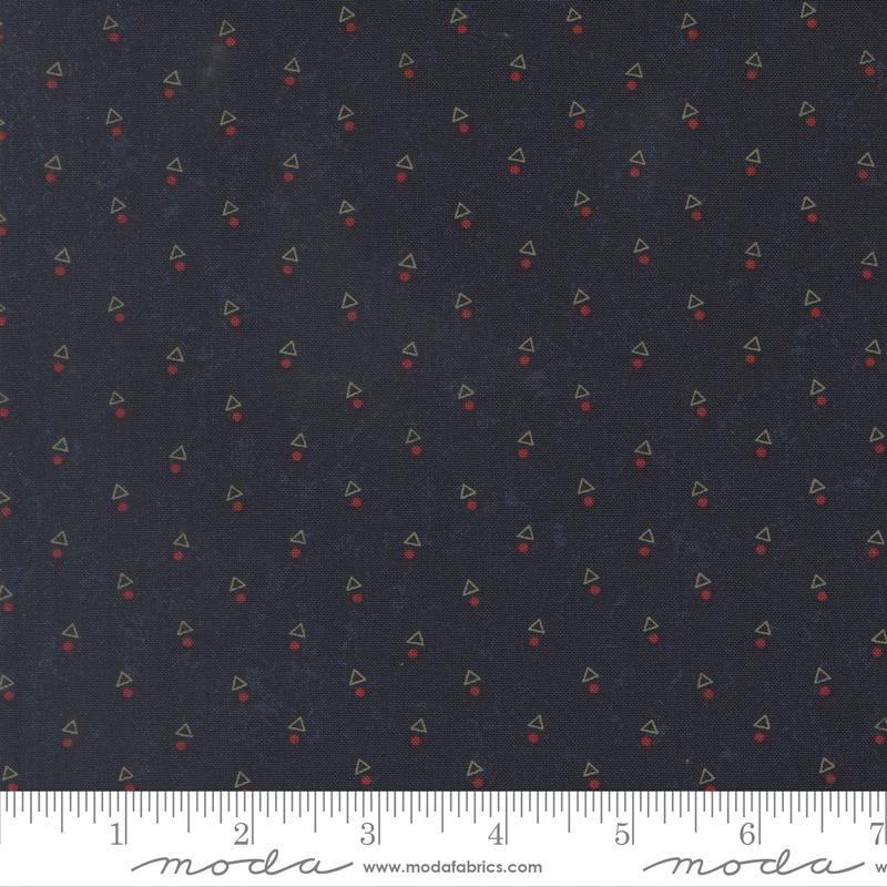 Quail Run Triangle Indigo - Quilt Fabric