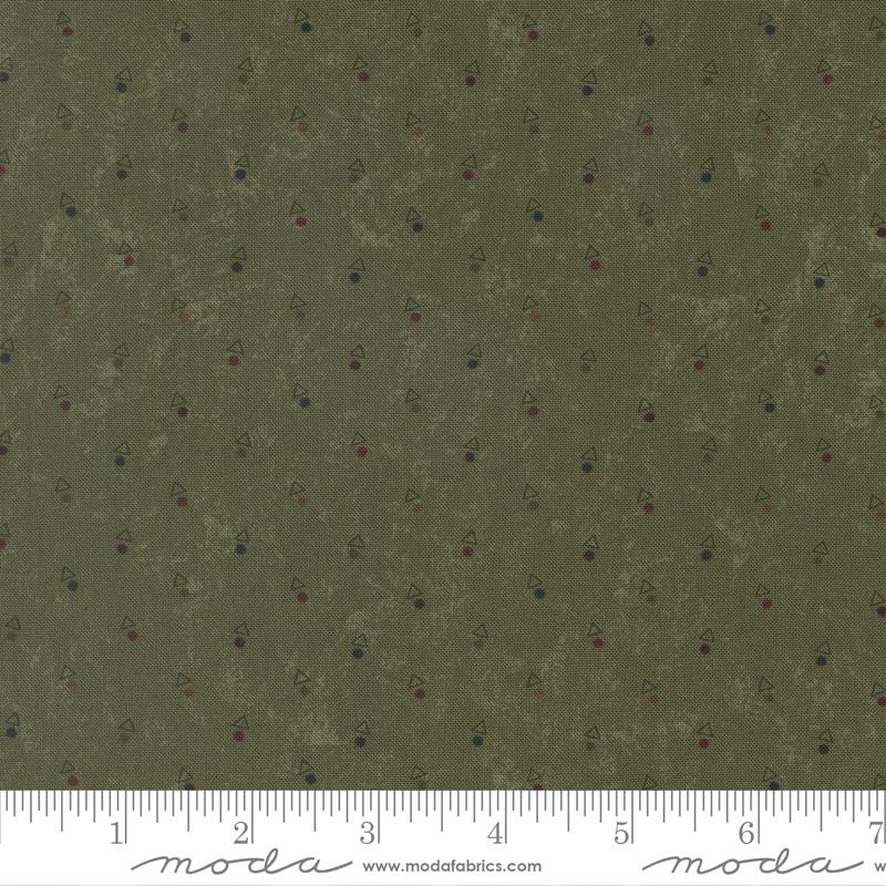 Quail Run Triangle Grass - Quilt Fabric