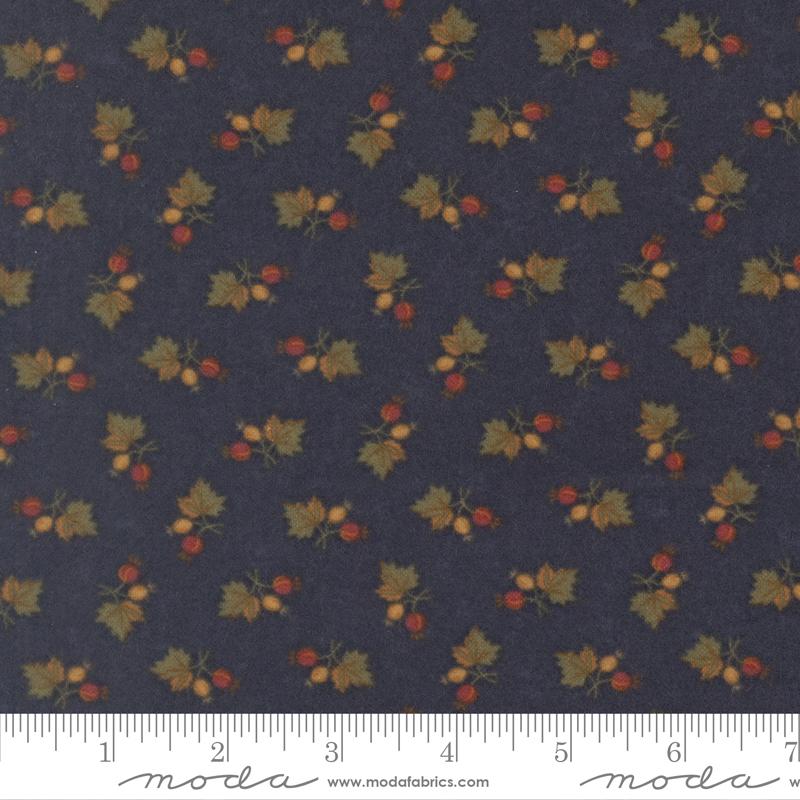 Flannel Season Acorns Indigo - Quilt Fabric