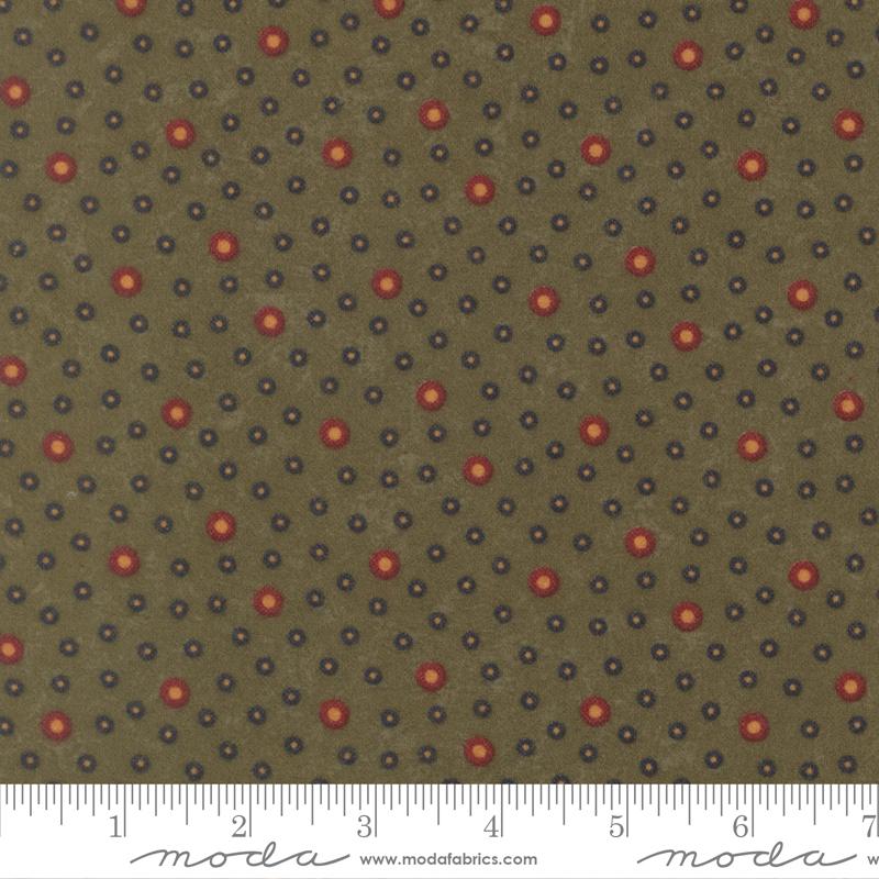Flannel Season Dots Grass - Quilt Fabric