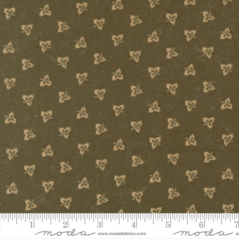 Flannel Season Leaves Grass - Quilt Fabric