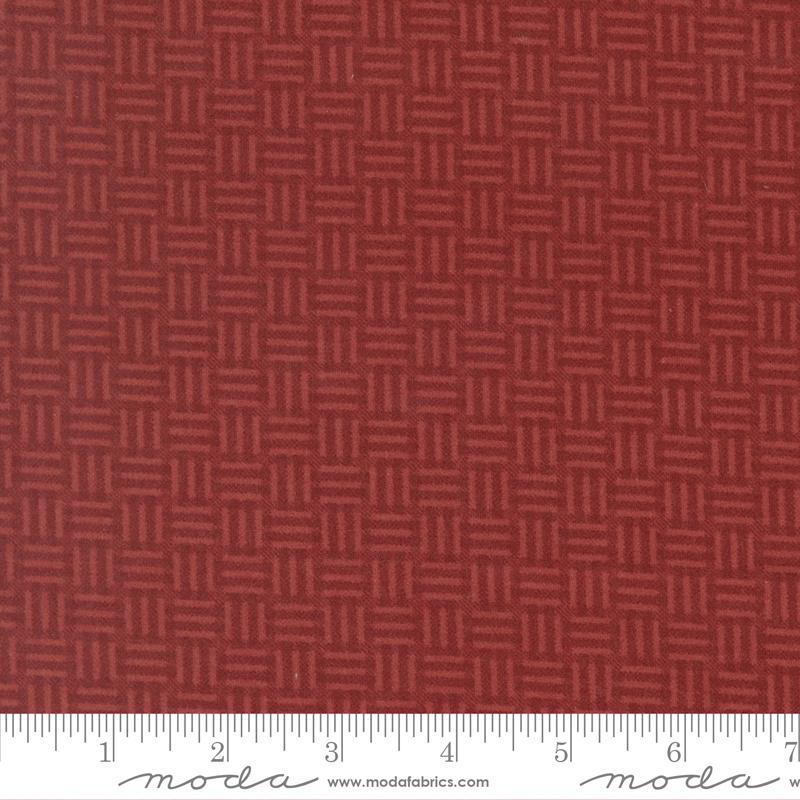 Flannel Season Basket Barn Red - Quilt Fabric