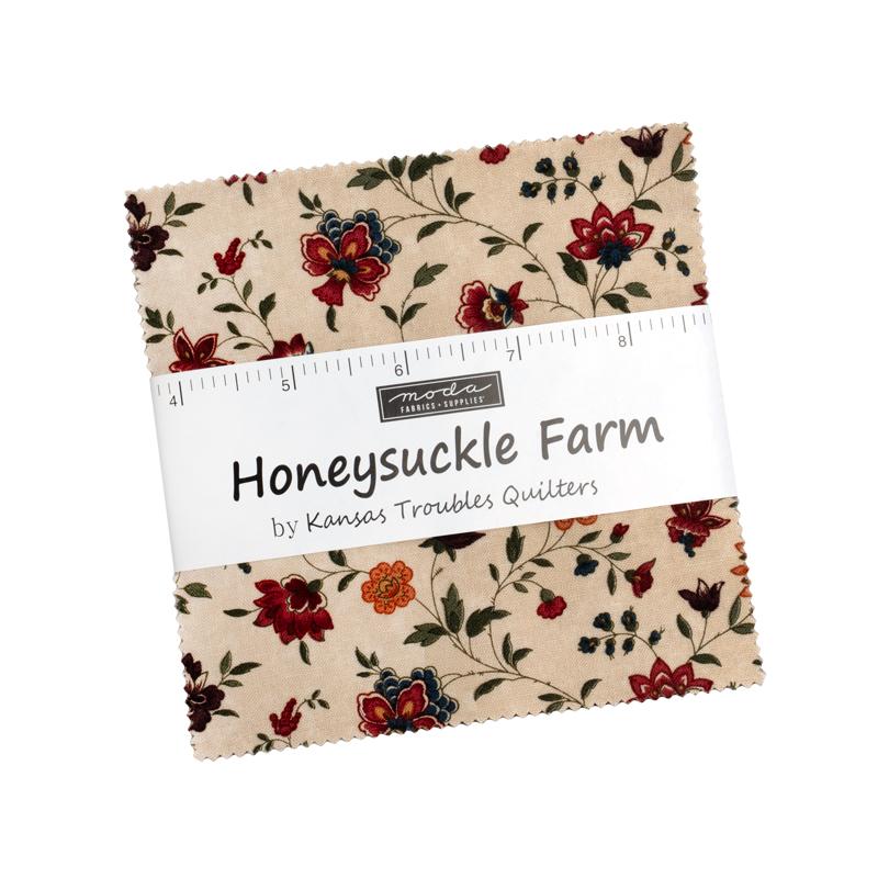 Honeysuckle Farm - Charm Pack, zoomed in. Select this picture to zoom back out.