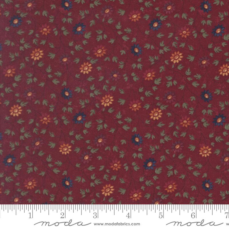 Honeysuckle Farm Blossom Rose - Quilt Fabric, zoomed in. Select this picture to zoom back out.