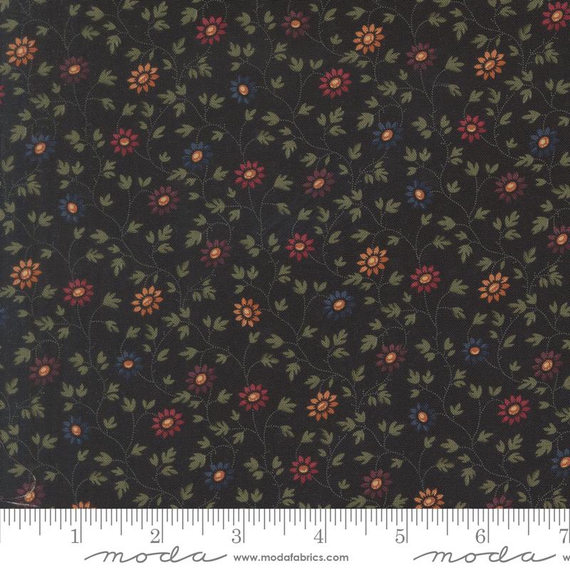 Honeysuckle Farm Blossom Mulch - Quilt Fabric, zoomed in. Select this picture to zoom back out.