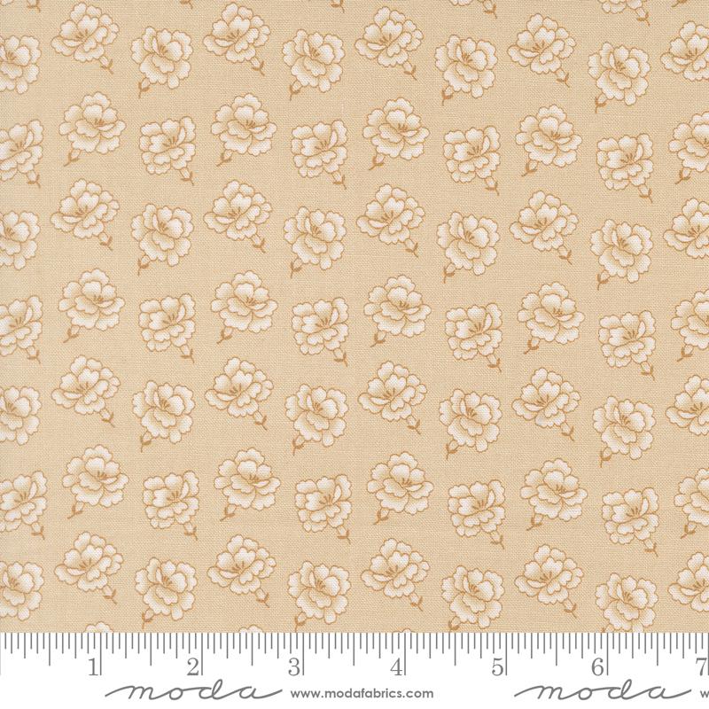 Honeysuckle Farm Petals Dandelion - Quilt Fabric, zoomed in. Select this picture to zoom back out.