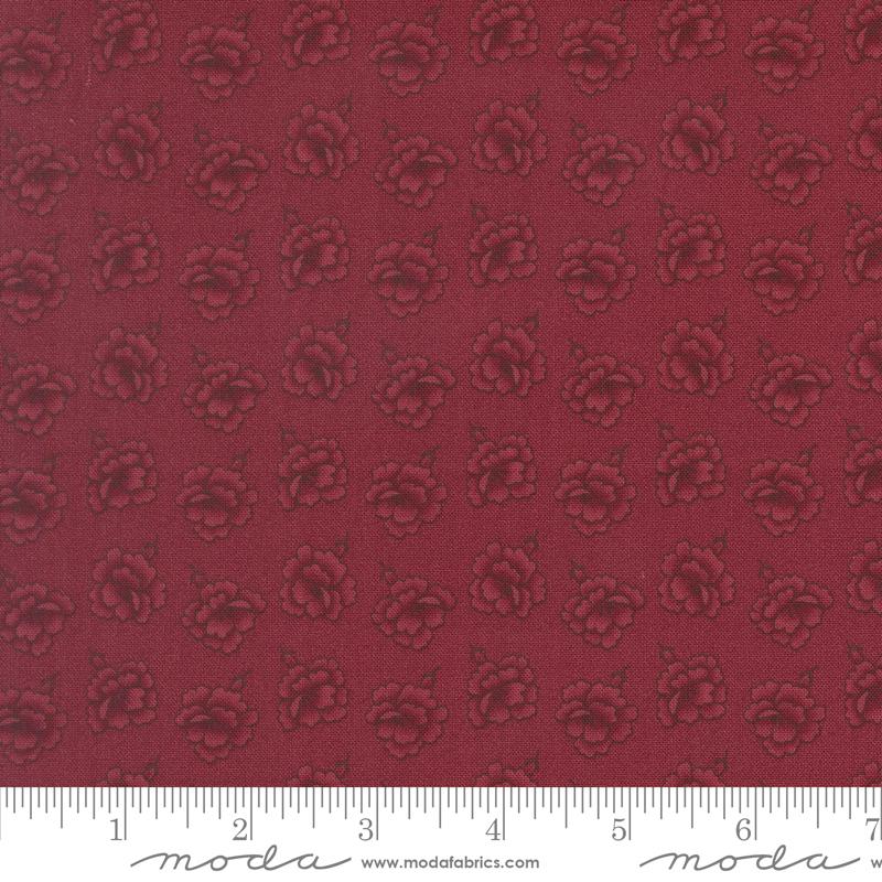 Honeysuckle Farm Petals Rose - Quilt Fabric, zoomed in. Select this picture to zoom back out.