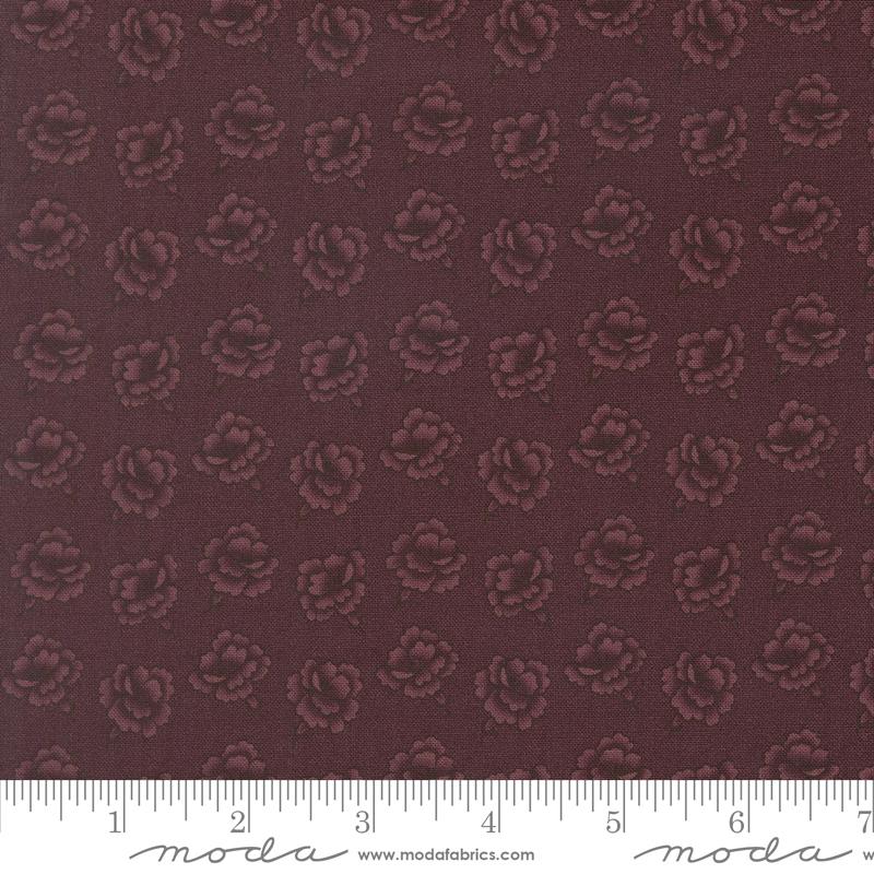 Honeysuckle Farm Petals Periwinkle - Quilt Fabric, zoomed in. Select this picture to zoom back out.