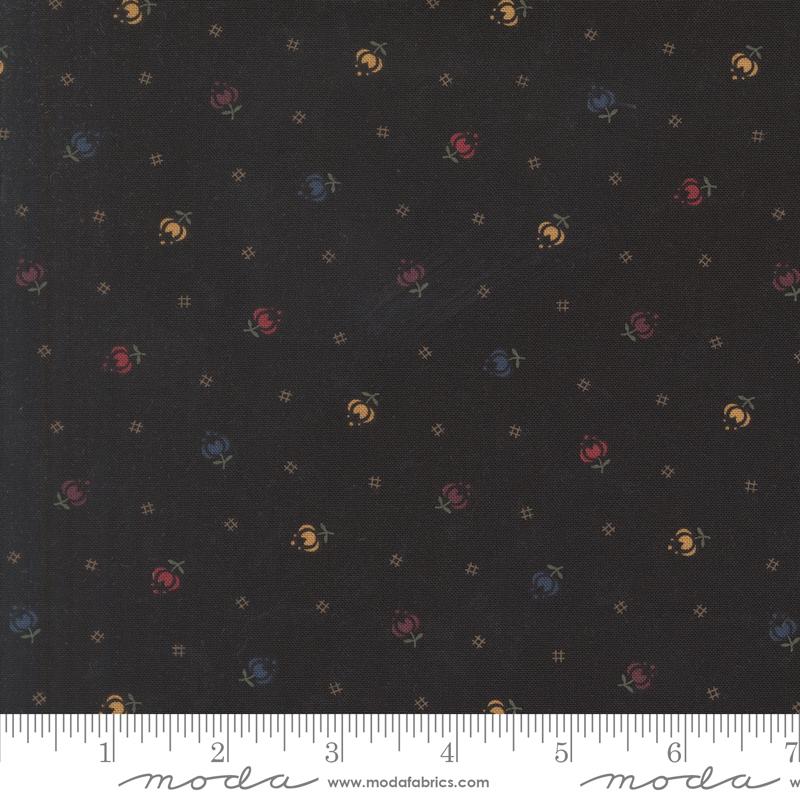 Honeysuckle Farm Buds Mulch - Quilt Fabric, zoomed in. Select this picture to zoom back out.