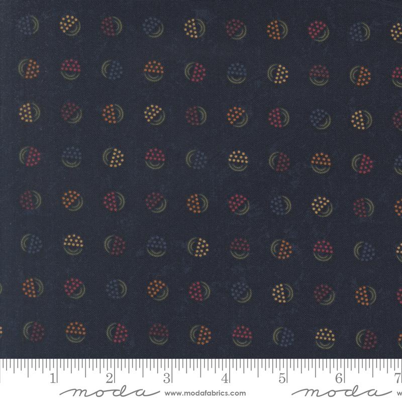 Honeysuckle Farm Dots Bluebell - Quilt Fabric, zoomed in. Select this picture to zoom back out.