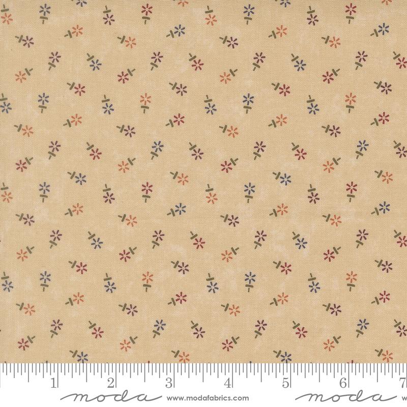 Honeysuckle Farm Bloom Dandelion - Quilt Fabric, zoomed in. Select this picture to zoom back out.
