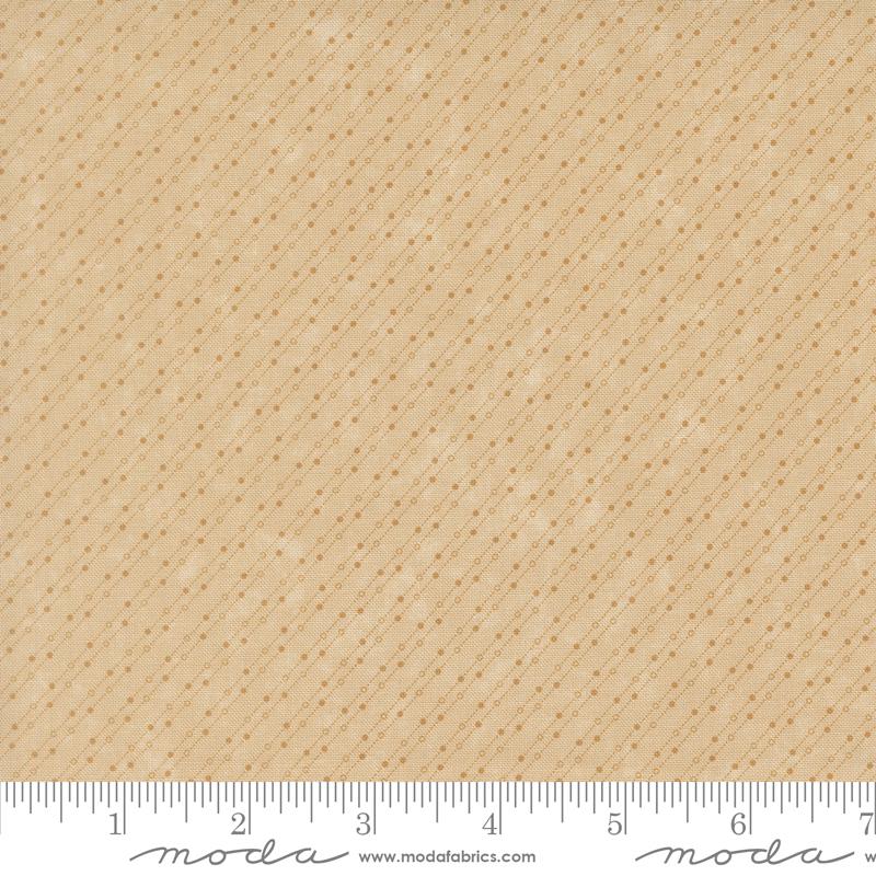 Honeysuckle Farm Striped Dandelion Tan - Quilt Fabric, zoomed in. Select this picture to zoom back out.