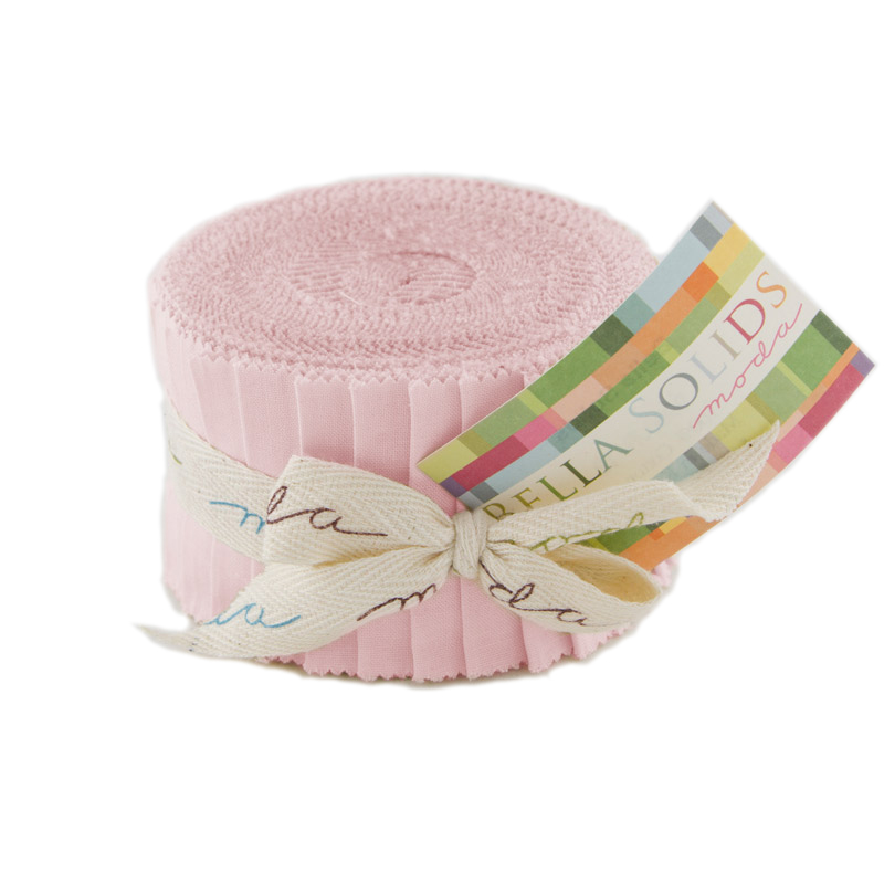 Pink Bella Solids - Junior Jelly Roll