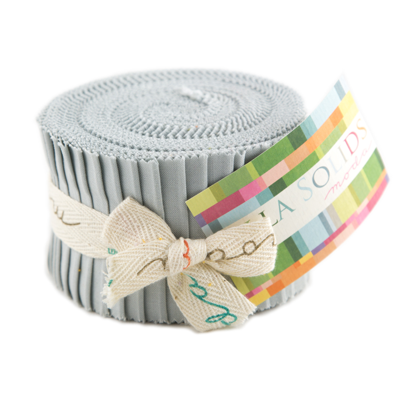 Zen Grey Bella Solids - Junior Jelly Roll