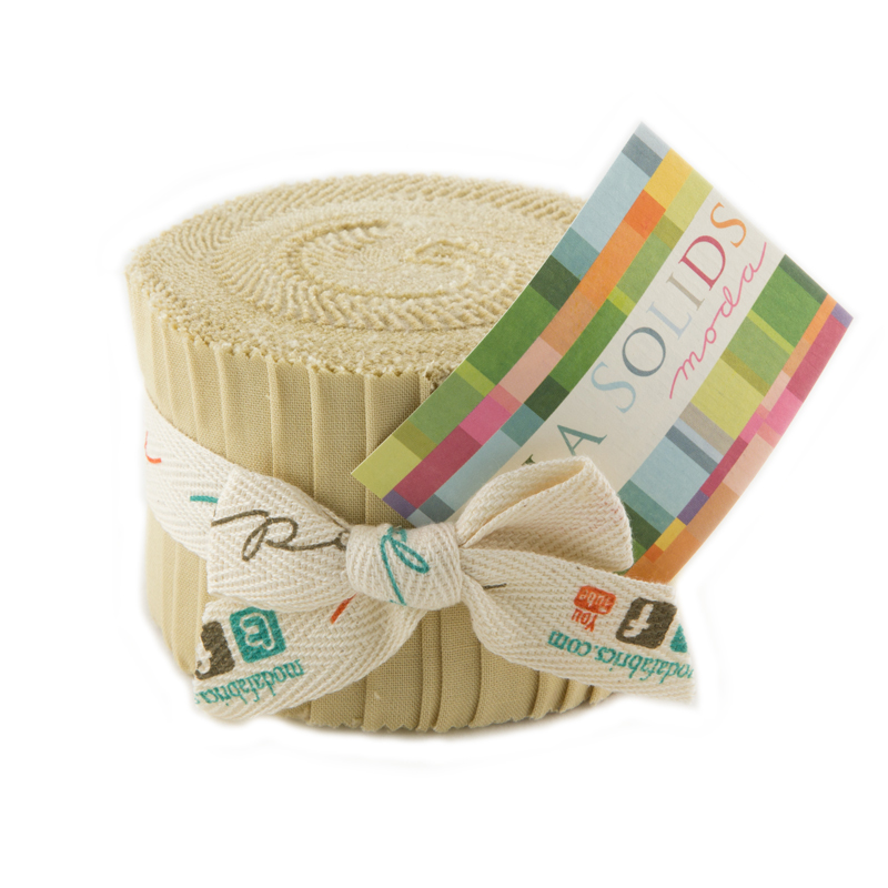 Parchment Bella Solids - Junior Jelly Roll