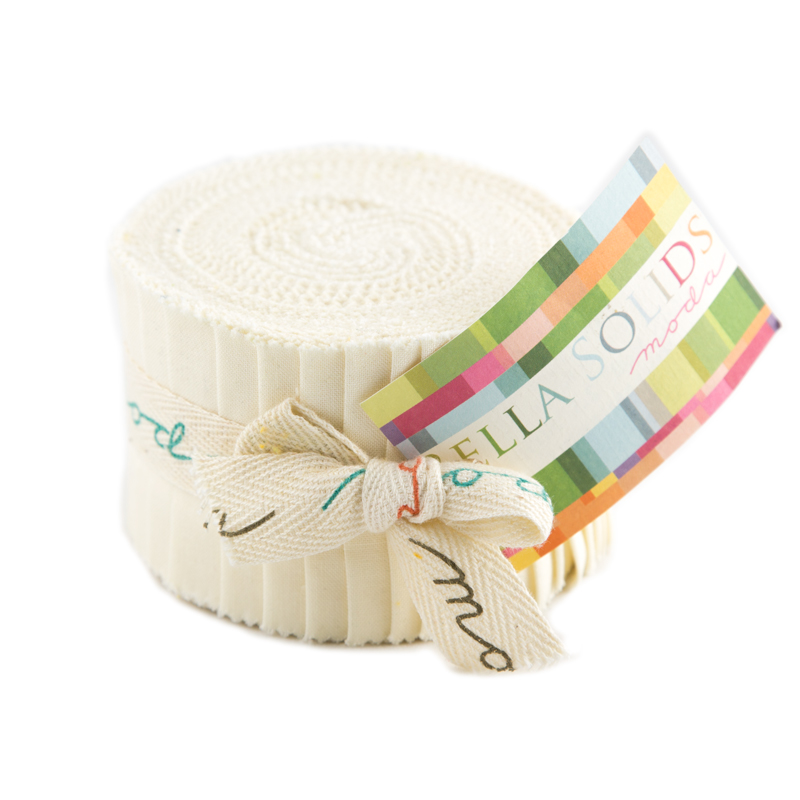 Ivory Bella Solids - Junior Jelly Roll