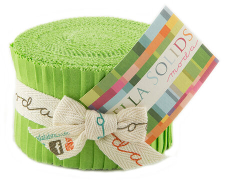 Lime Bella Solids - Junior Jelly Roll