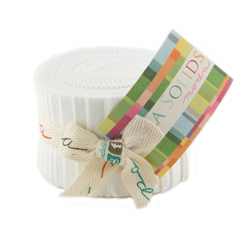 White Bella Solids - Junior Jelly Roll