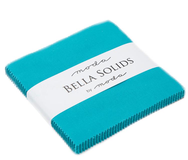 Bella Solids Turquoise - Charm Pack
