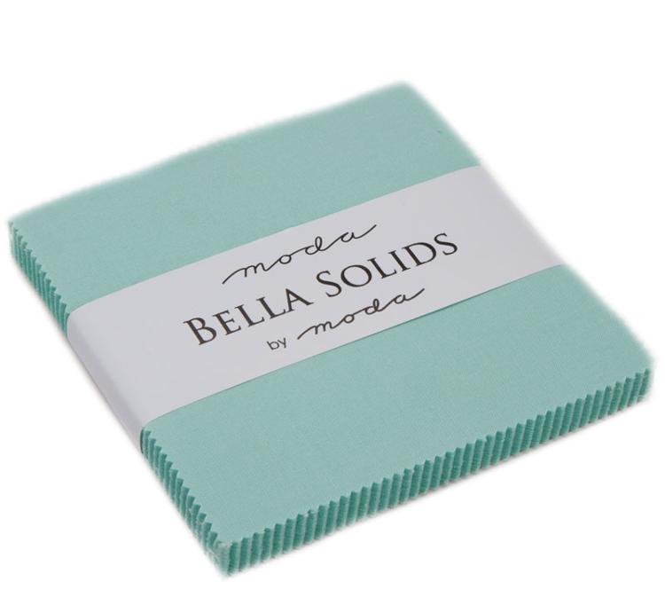 Bella Solids Aqua - Charm Pack