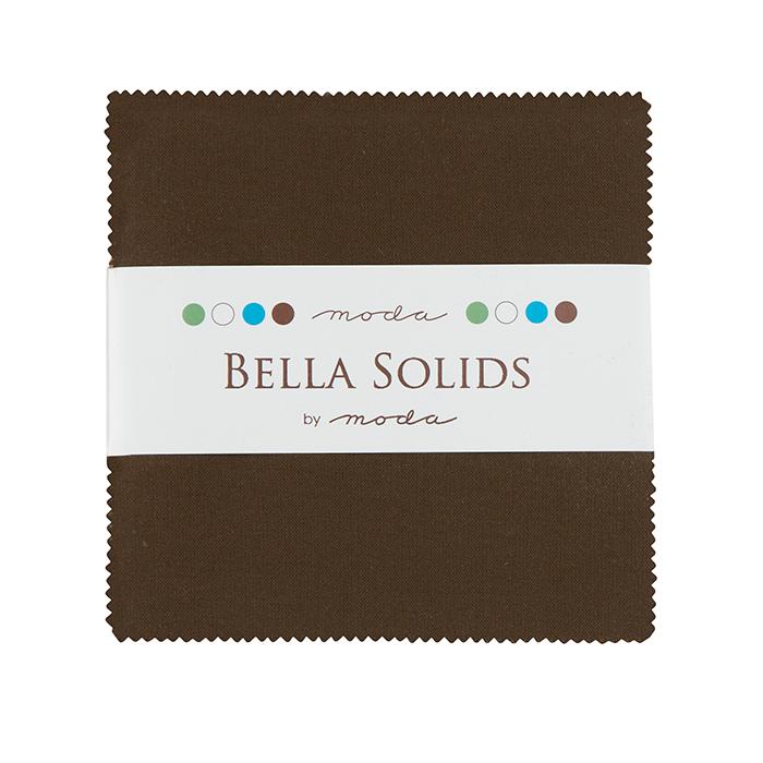 Bella Solids Brown - Charm Pack