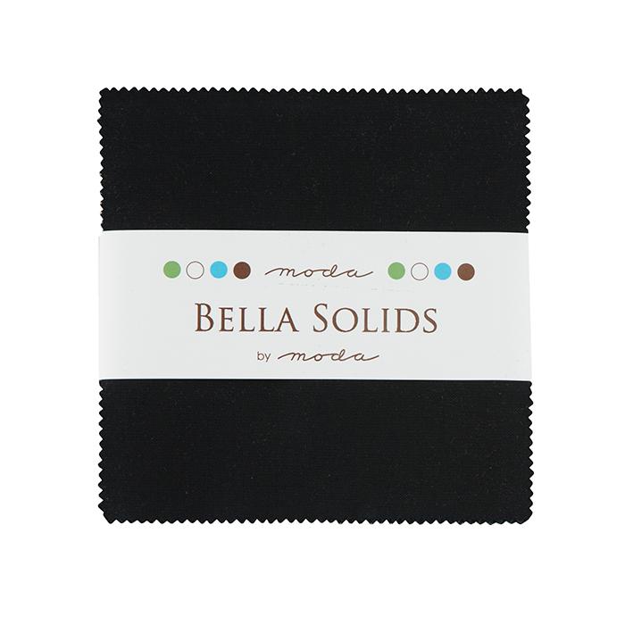 Black Bella Solids - Charm Pack