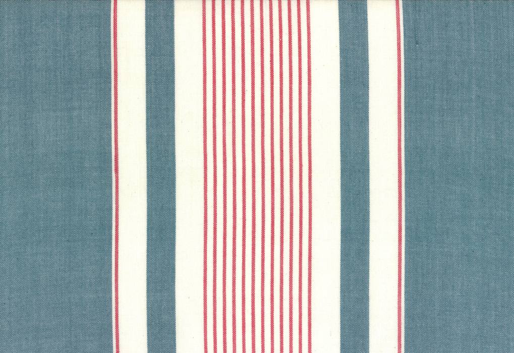 16" Picnic Point Tea Red Blue White - Quilt Fabric