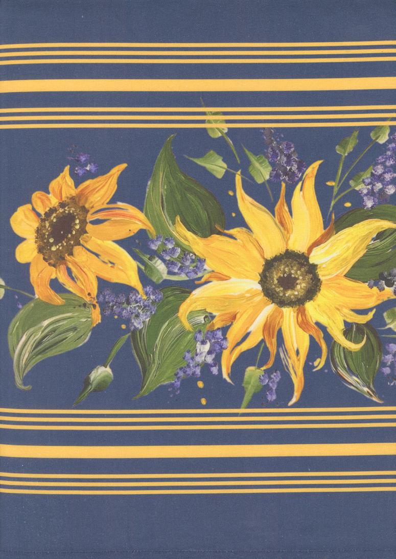 18" Summer Solstice Flower Nautical Blue - Quilt Fabric