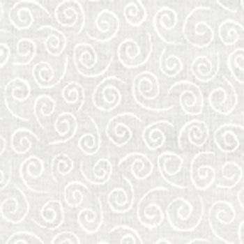 Muslin Mates Swirls White - Quilt Fabric
