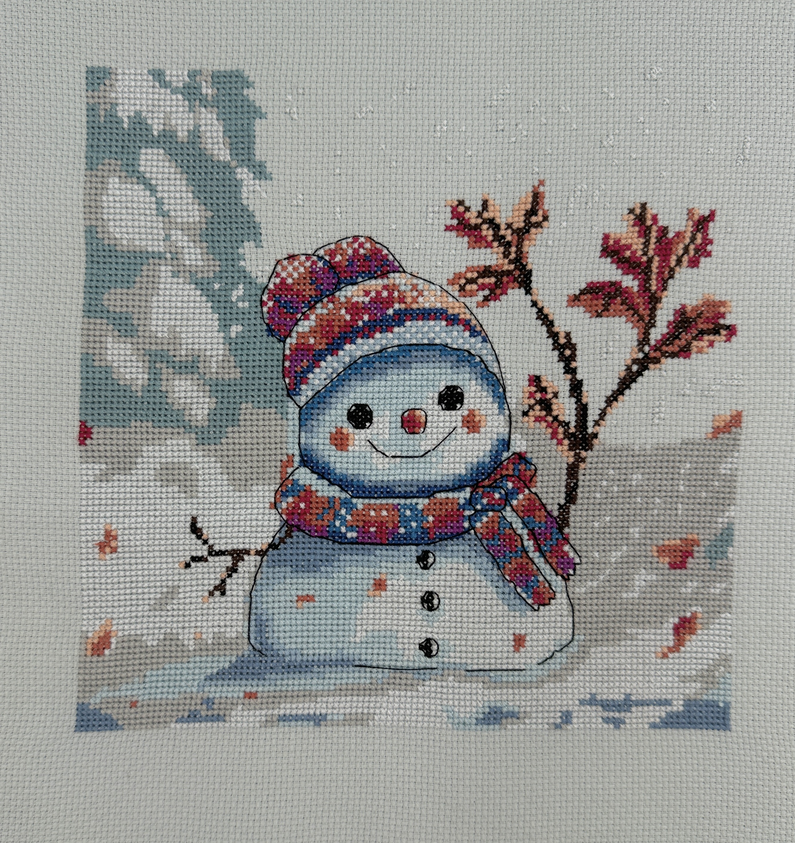 Clumsy Winter - Christmas Cross Stitch Kit