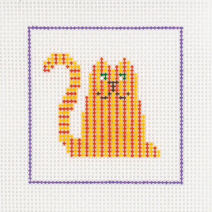 Striped Cat Beginner Needlepoint Kit