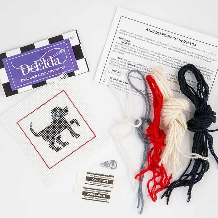 Black Lab Beginner Needlepoint Kit