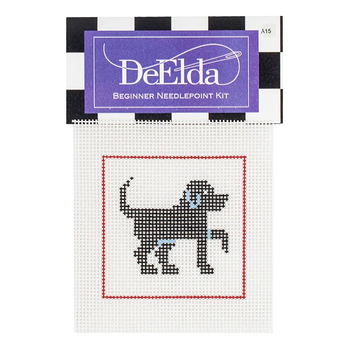 Black Lab Beginner Needlepoint Kit