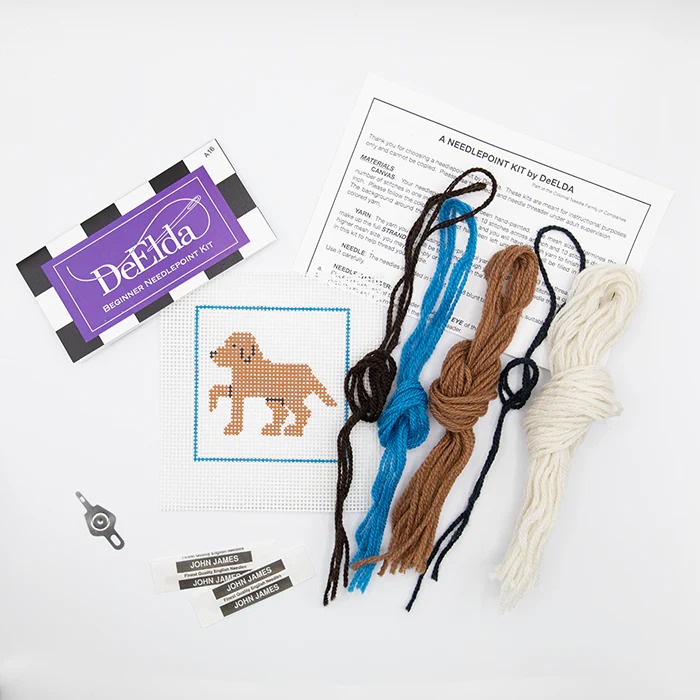 Golden/Yellow Lab Beginner Needlepoint Kit