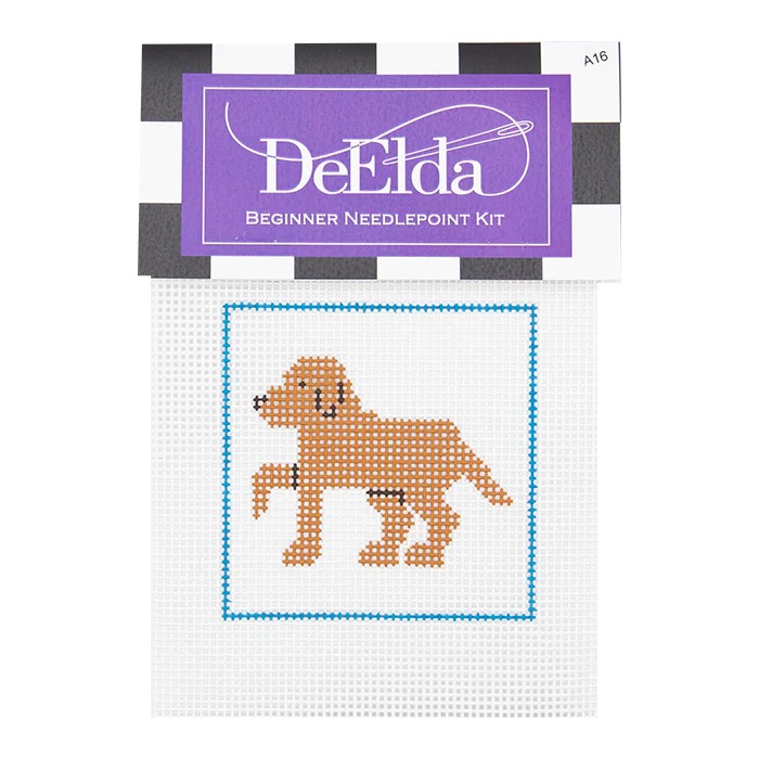 Golden/Yellow Lab Beginner Needlepoint Kit