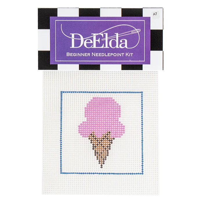 Ice Cream Beginner Needlepoint Kit