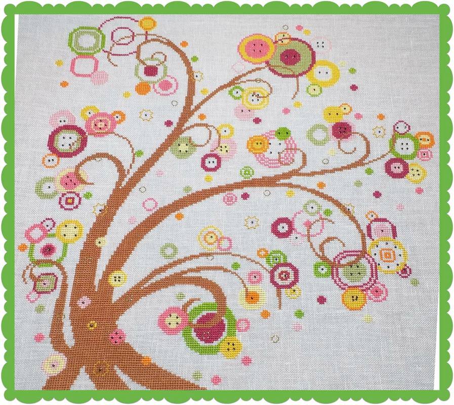 Albero Dei Bottoni - Cross Stitch Pattern
