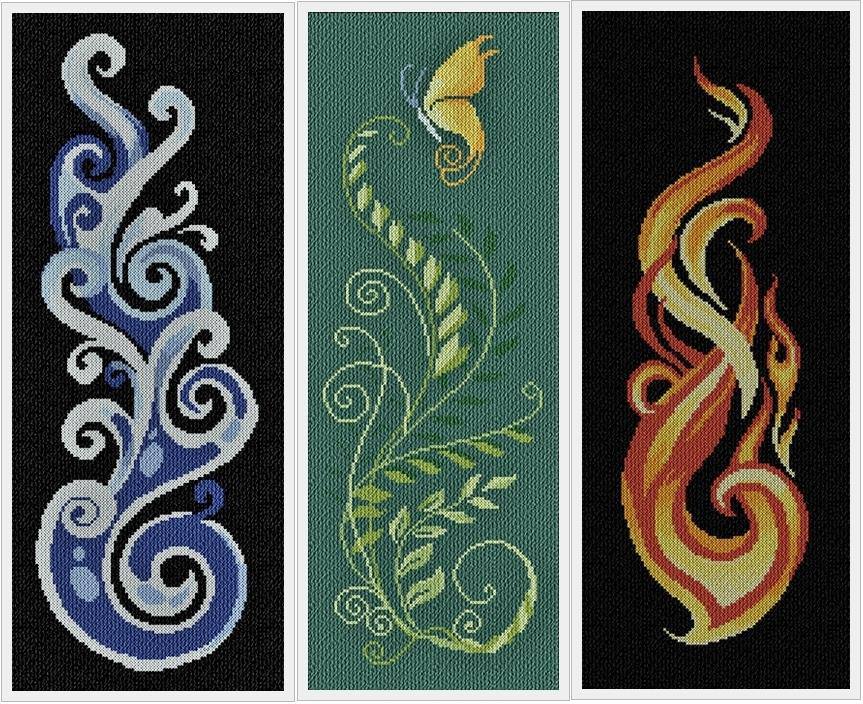 Bookmarks of Elements - Cross Stitch Pattern