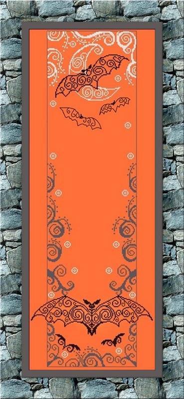 Bat Banner - Cross Stitch Pattern