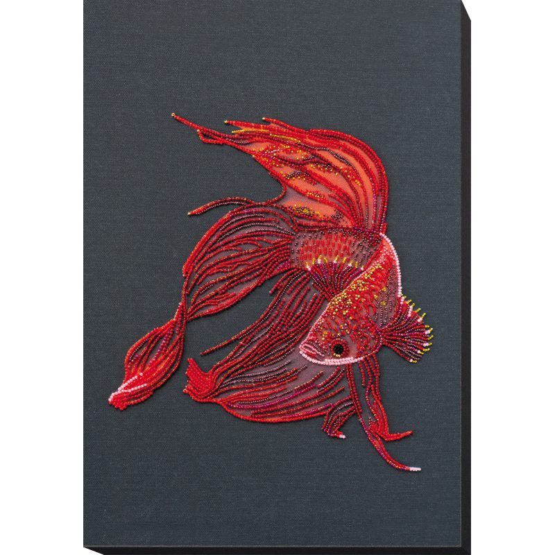 Red Gold - Bead Embroidery Kit, zoomed in. Select this picture to zoom back out.