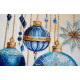 Crystal Patterns - Christmas Bead Embroidery Kit, different perspective #1, zoomed in. Select this picture to zoom back out.