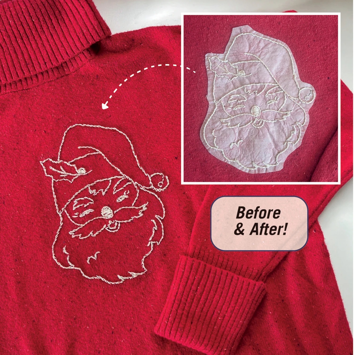 Merry Collection - Jolly Santa Stick N Stitch Embroidery