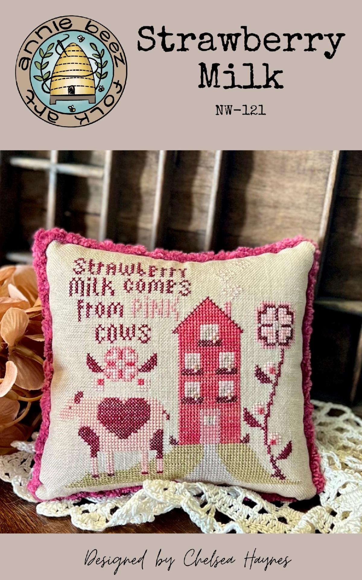 Strawberry Milk - Cross Stitch Pattern