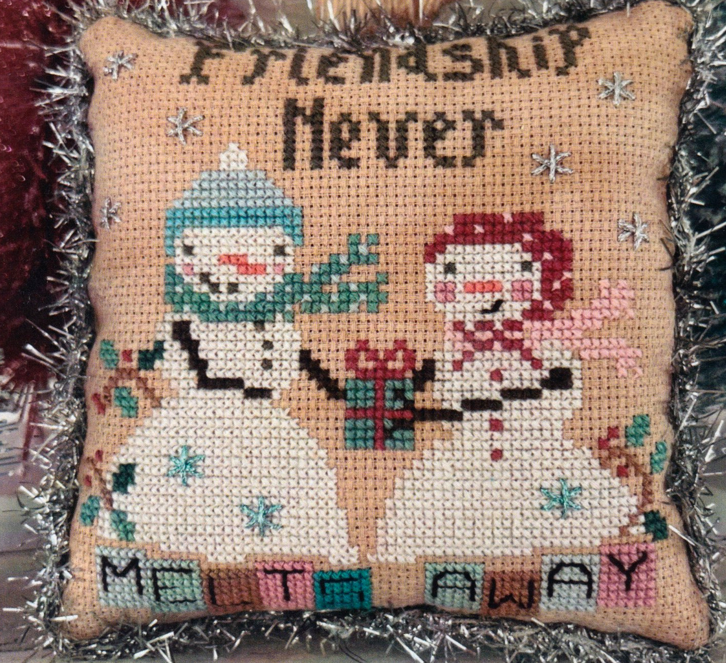 Friendship Never Melts Away - Christmas Cross Stitch Pattern