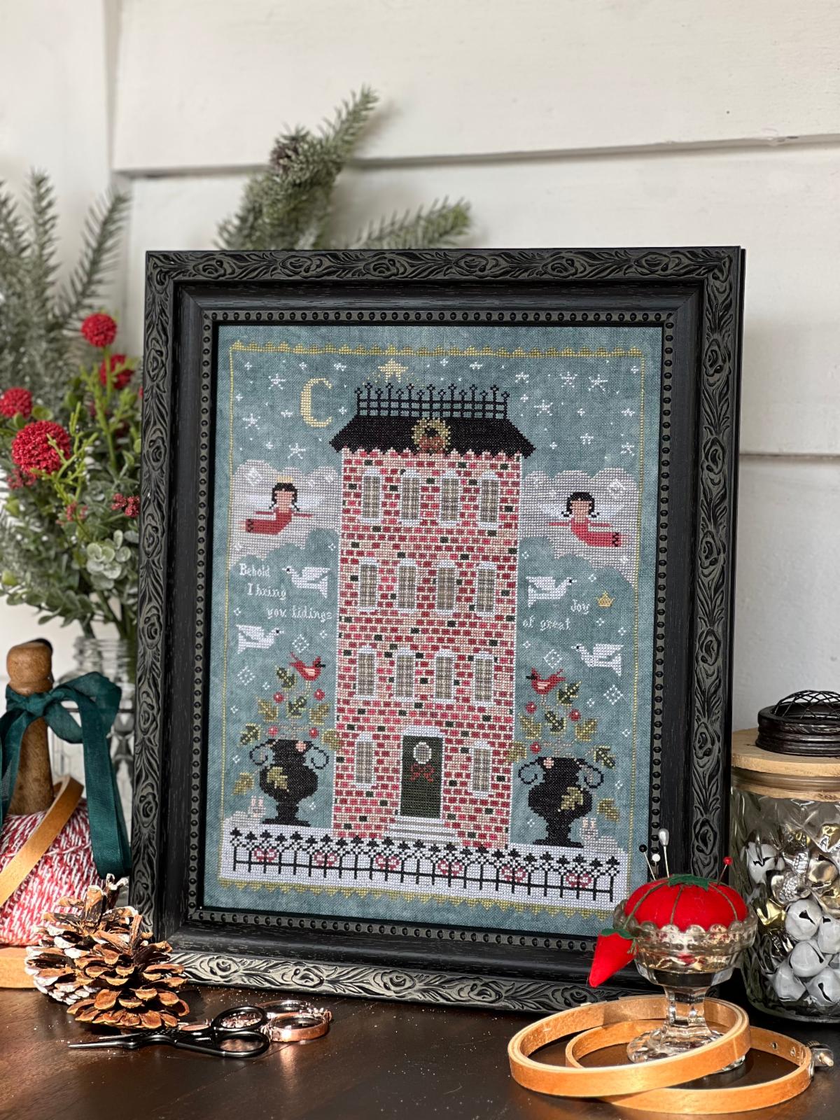 O Holy Night - Christmas Cross Stitch Pattern, zoomed in. Select this picture to zoom back out.