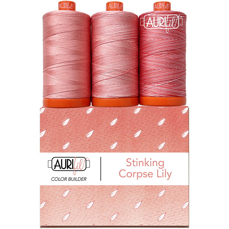 Color Builder Thread 50wt Corpse Lilly 014, zoomed in. Select this picture to zoom back out.