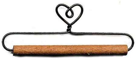 6" Heart Hanger With Stained Dowel Holder